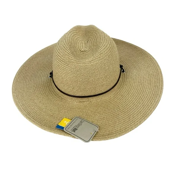 NWT San Diego Hat Co. Fedora Sun Hat with Flat Brim and UPF 50 4” Brim - Picture 4 of 7